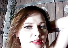 Busty russian tgirl playing with her cock