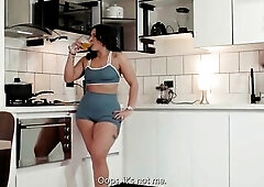 Large butt cougar gets screwed by her stepson's ally's large weenie.