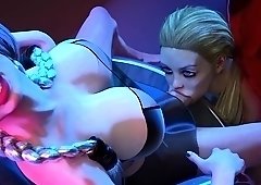 Voluptuous 3D babes play out their wild sexual fantasies