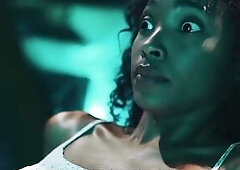 Ebony Angel With Large Melons Coarse Bang With Alien Monster