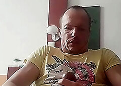 Gay cum, man masturbating, dilf