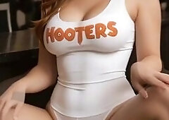 Squatting like that in a Hooters fit… who’s getting the free wings tonight?