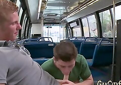 Brawny straight guy fucks