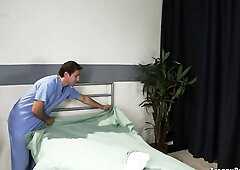 Big Boobed T-girl therapist anal fucks classmate