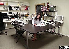Dagfs - Stroking On Her Desk Makes Her Additional Insatiable