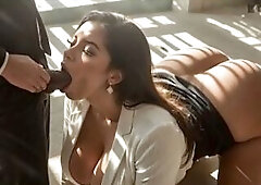 A strong fellatio from my slut boss. This babe became so obedient after I drilled her! [AI Audio]