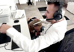 Blond Lascivious Wife Gets Screwed During Spouse's Smart Working Call and Gets Creampie