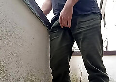 Peeing In My Pants Watching From The Balcony