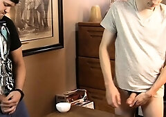 Two Dudes Compete In A Hot Cum Fun