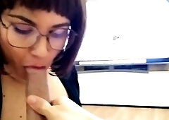 I WAS SO WET SUCKING HIS DICK AND ENJOYING THE CUM FACIALS