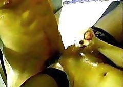 Tempting Tranny Sucking Dong Before Protected Coition