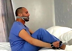 Cleave gagged men, doctor medical check up, gay russian doctor