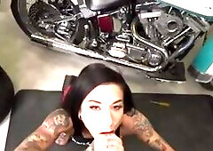 Squirting Biker Babe Fucks The Mechanic