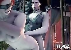 Enticing shemale's fucking some inferior female pussy real fucking hard