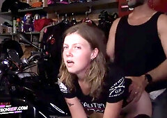 Beautiful biker cutie enthralling xxx scene