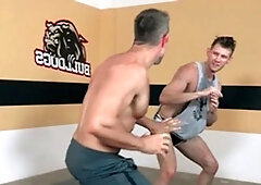 HotHouse.com: Hairy bodybuilder Alex Mecum with Jacob Peterson bareback sensual kissing