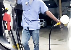 GAS STATION ATTENDANT BANGED THE NASTY CUSTOMER'S KITCHEN IN THE GAS STATION WASHROOM