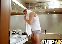 VIP4K. Aged spouse asked his ally to came and bang his sexy breasty wife