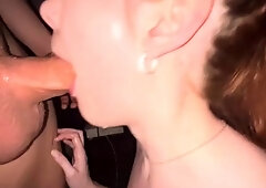 Beauty Amateur Redhead Teen make Perfect Blowjob