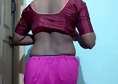 Demo dressed in indian saree and disrobing, boning my GIRLFRIEND tart