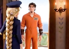 Witness the magic of Rapunzel and Flynn Rider as they embark on their 1st raunchy adventure. This beautifully animated scene showcases Rapunzel's