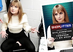 Busty Babe Caught Shoplifting, Stripped And Fucked Hard While Interrogated