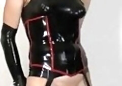 huge dildo fuck and cum in chastity