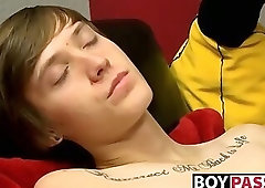 Fine dude with long hair gets interviewed and has sexy fun