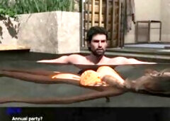 EROTIC SEX BY THE POOL ENDS UP WITH CREAMPIE