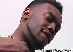 Black dude pounds white dudes ass