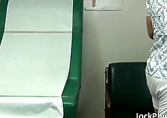 Hospital exam for jock turns into gay doctor stroking cock