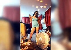 A matter of joke Cutie Smokin' Cigarettes and Teasing In Her Minidress