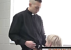 Forbidden anal play leads to priest raw fucking twink hard