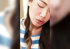 Oriental Deepthroat Close-Up Oral with Drooling Jizz flow in Throat