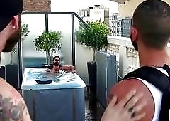 Three guys engage in a hot and lusty bang session