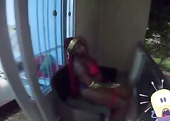 I Kept Hearing Somebody On The Balcony Surprisingly It Is a Hawt Ebony Wonder Woman Gave Her Cute Ass a Travel of My Condo Apartment - Jhodez1