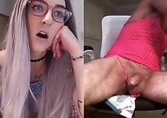 sissy fucks blowup doll for cam girl