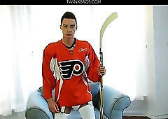 Jimmy Bodine Jacking Off In Hockey Gear
