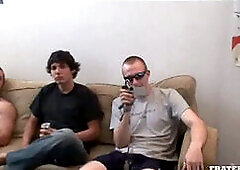 Frat dude Jacob Marteny gets a wild oral job and enjoys gay anal pounding