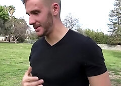 Str8Chaser.com: Hairy amateur cock sucking outdoors