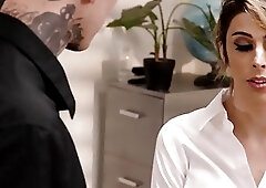 Hot TS principal Casey gets rammed hard by Ruckus hard dick