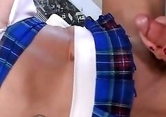 Powerful redhead drills this cute blonde's butt before fucking hard