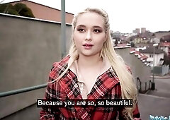 Public Agent Golden-haired Russian Honey takes my MONEY FOR SEX Suggest