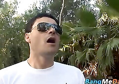 Big dicked daddy slams his little twink bitch bareback