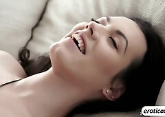 Sarah Highlight And Swallows Babe In Gorgeous Babe Swallows Huge Stiff Cock