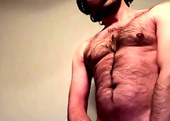 Kade Snow Jacks His Pecker While Raven Hair Falls Throughout Face!