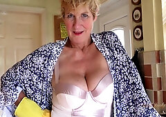 58yo Busty Mature Housewife Molly Sucks Your Cock In The Kitchen (pov)