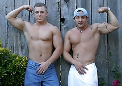 Hoyce & Tommy D stroking and cumming on a bed