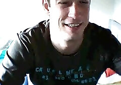 Sexy guy stripping & jacking off