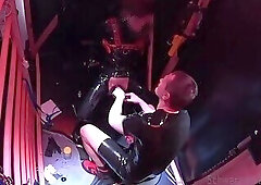 A litte Rubberboy on my Bondage chair